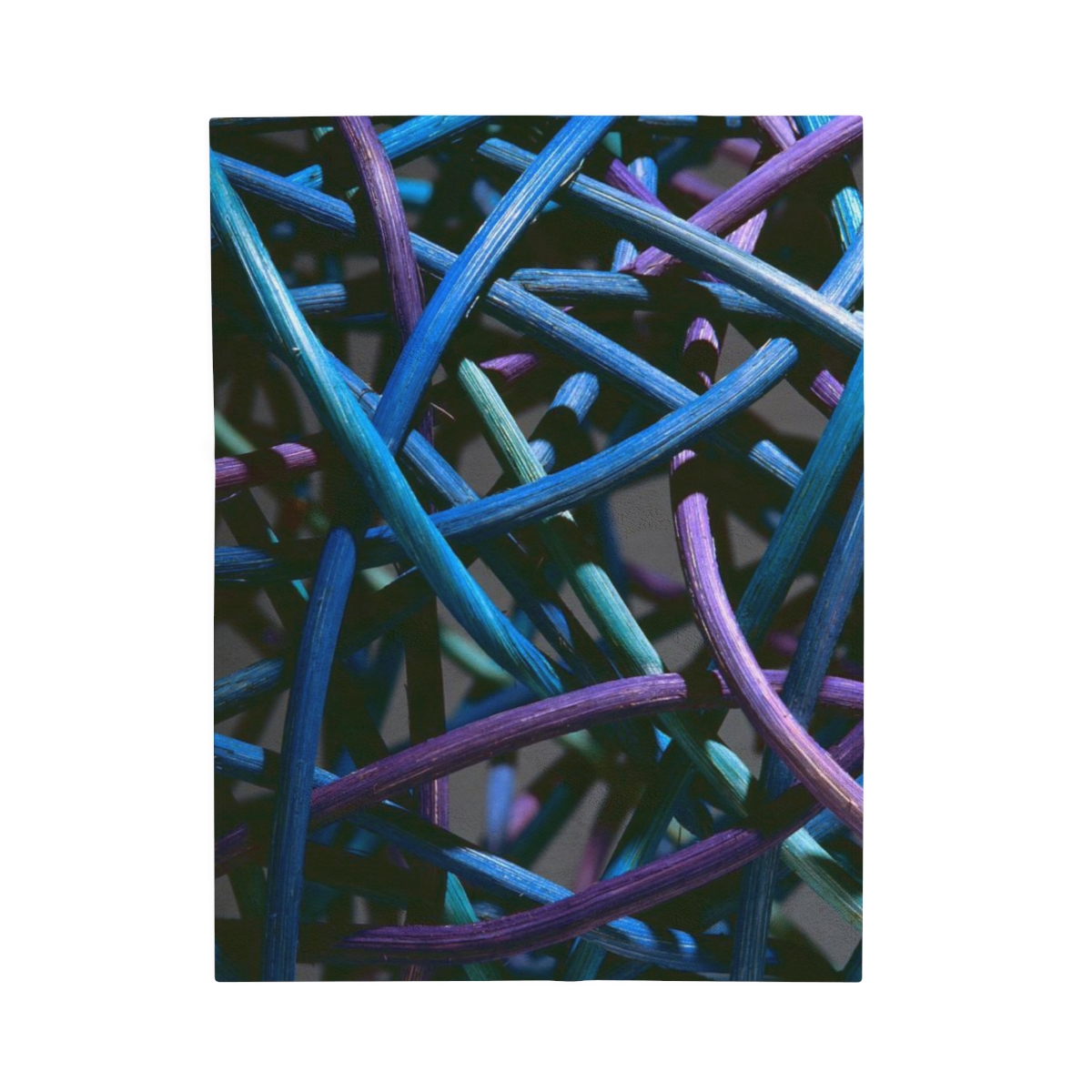Greg and Carla Filippelli Cranberry Creek Baskets Purple/Blue Velveteen Plush Blanket - Image 9