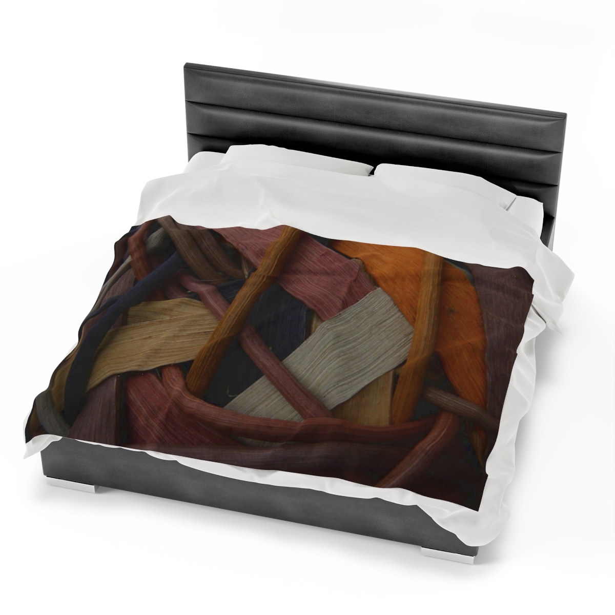 Greg and Carla Filippelli Cranberry Creek Baskets Earthtones Velveteen Plush Blanket - Image 6