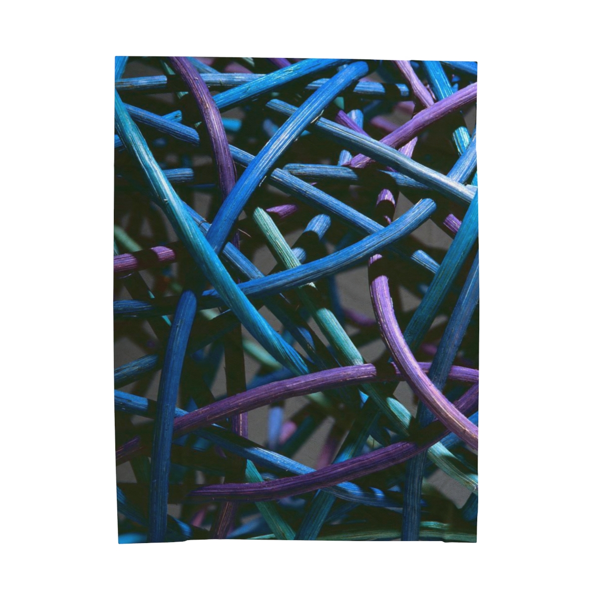 Greg and Carla Filippelli Cranberry Creek Baskets Purple/Blue Velveteen Plush Blanket - Image 2