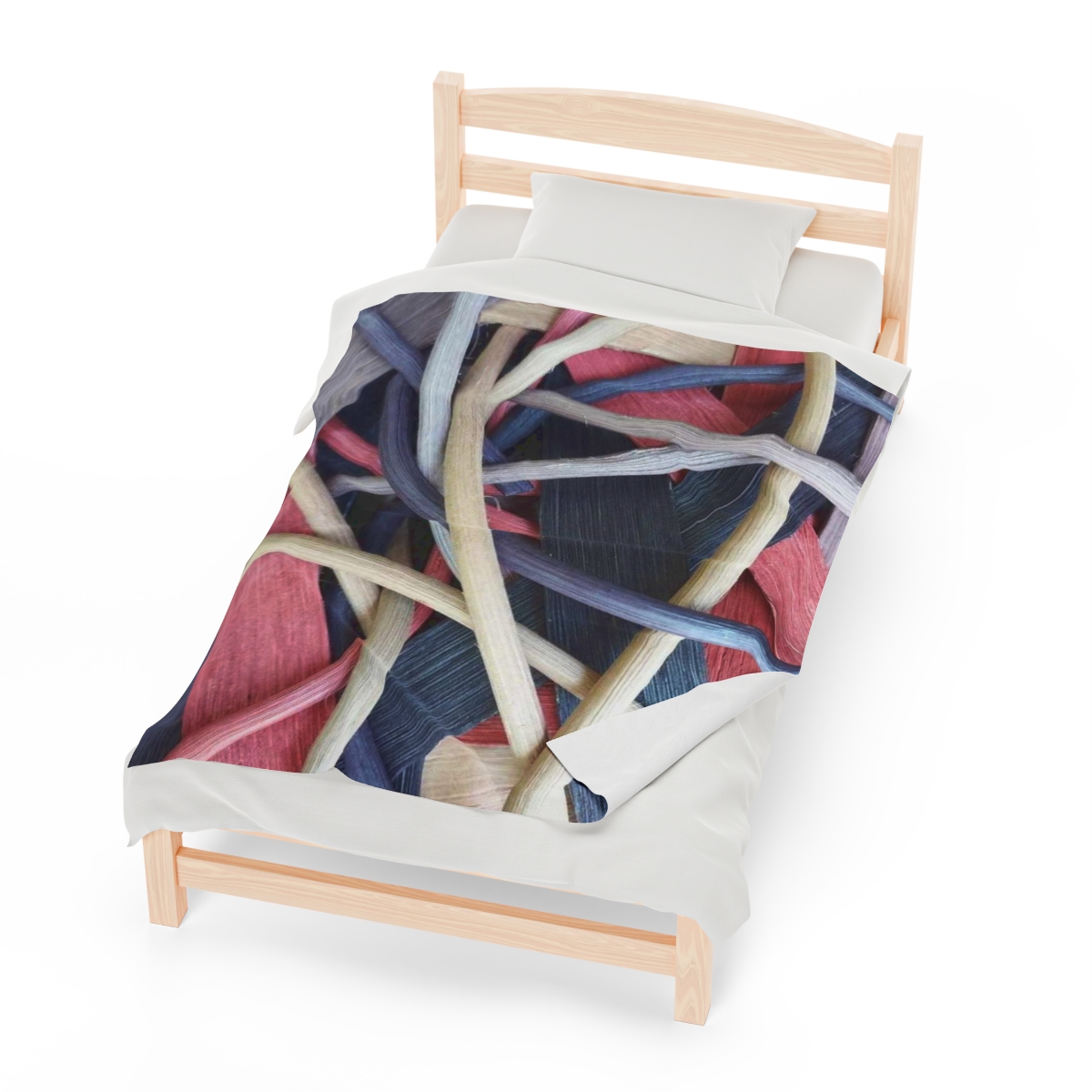 Greg and Carla Filippelli Cranberry Creek Baskets Red/Black/White Velveteen Plush Blanket - Image 13