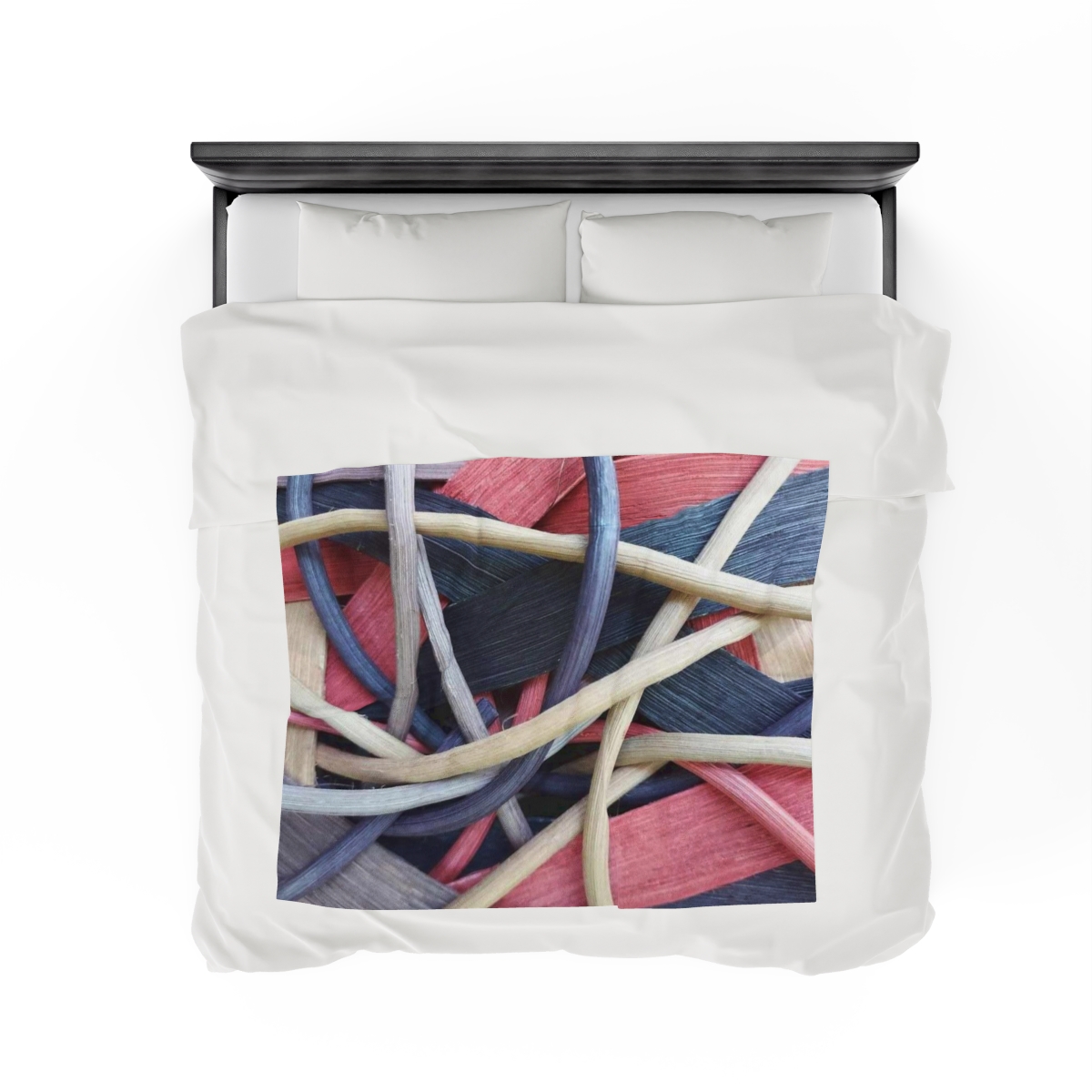 Greg and Carla Filippelli Cranberry Creek Baskets Red/Black/White Velveteen Plush Blanket - Image 16