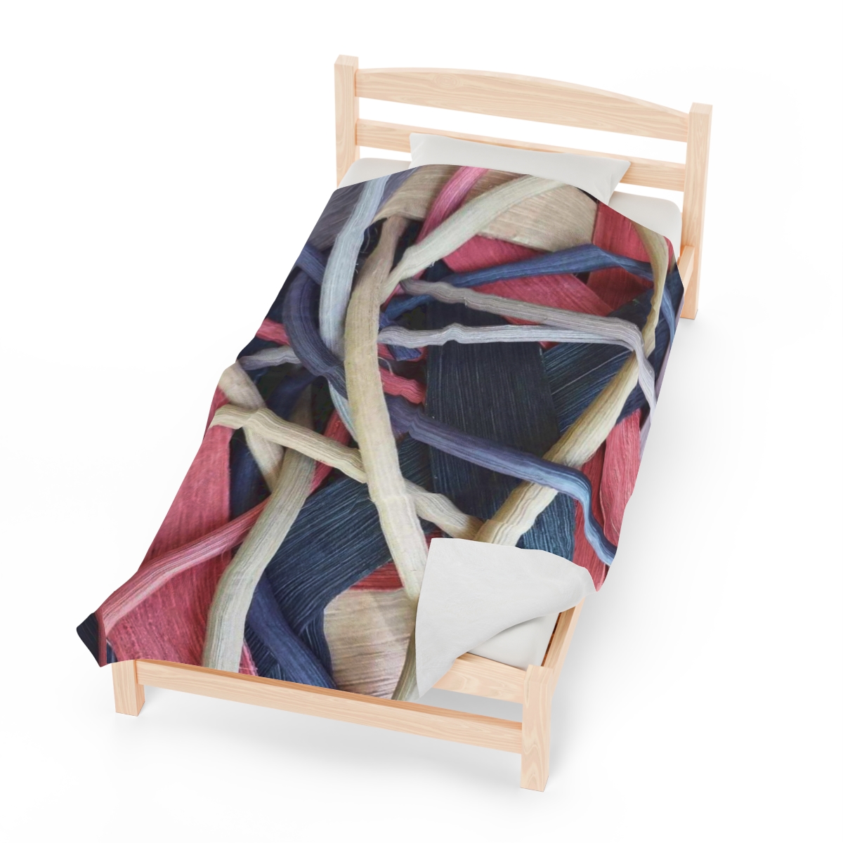 Greg and Carla Filippelli Cranberry Creek Baskets Red/Black/White Velveteen Plush Blanket - Image 5