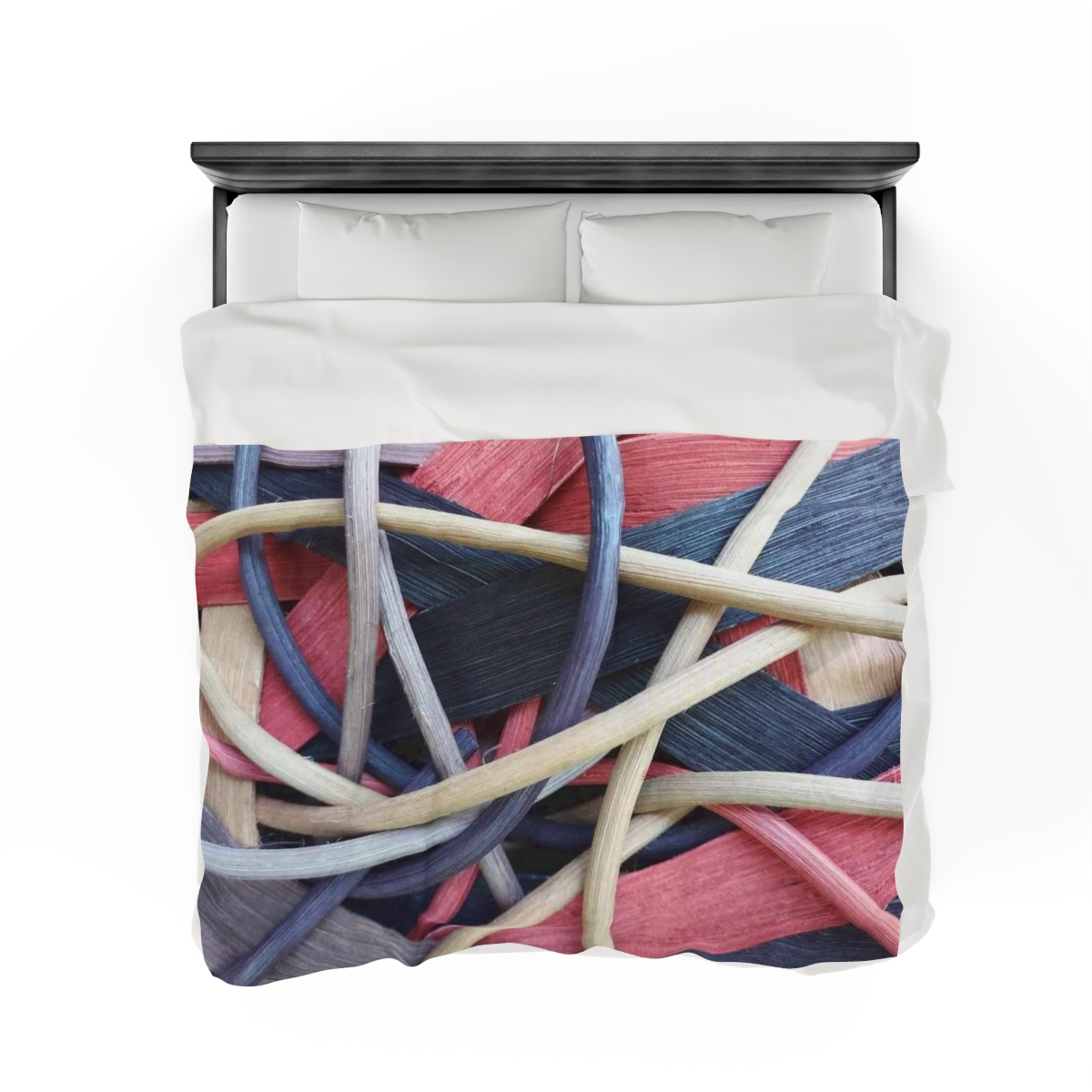 Greg and Carla Filippelli Cranberry Creek Baskets Red/Black/White Velveteen Plush Blanket - Image 8