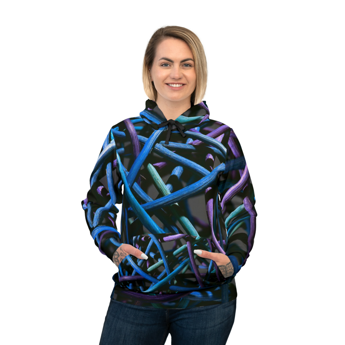 Greg and Carla Filippelli Cranberry Creek Baskets Purple/Blue Athletic Hoodie - Image 6