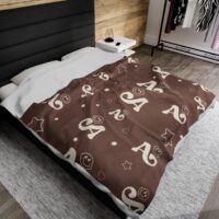 Adaptavibe Brown Velveteen Plush Blanket