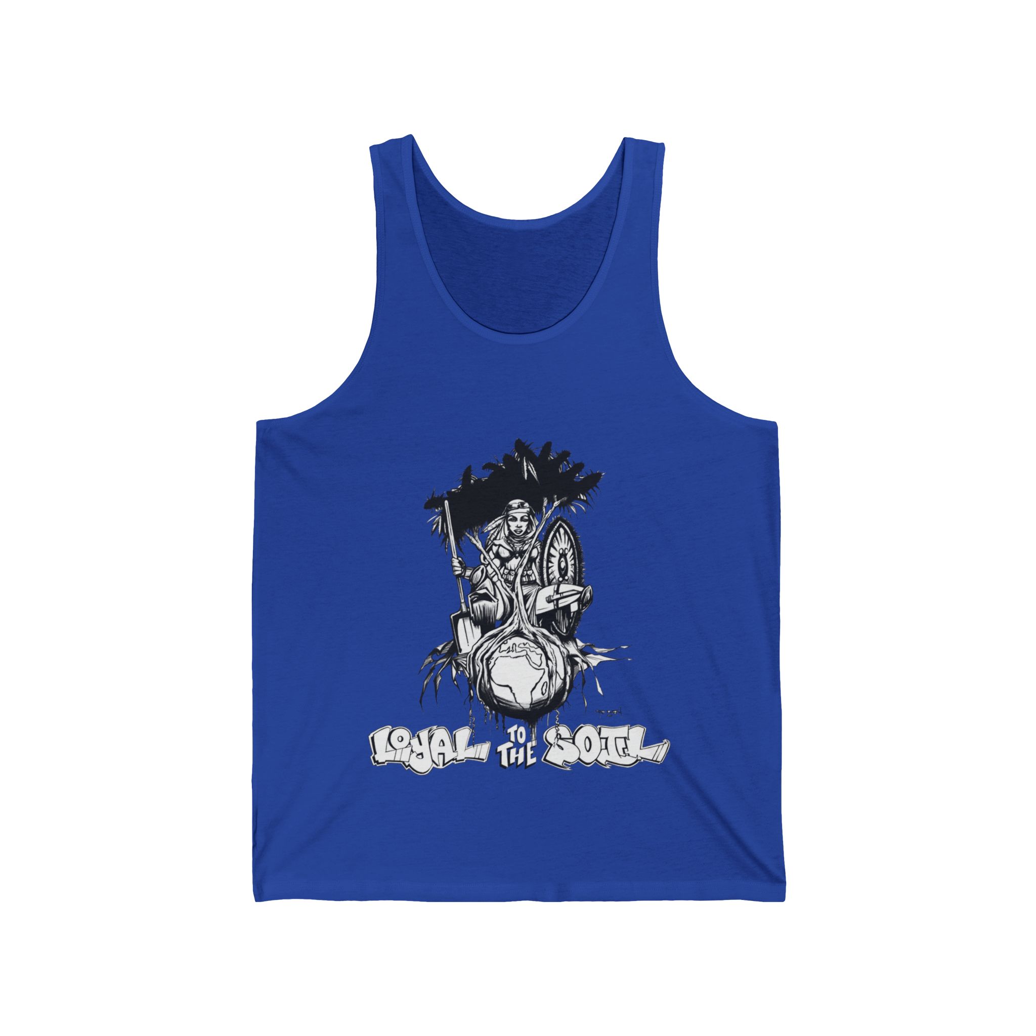 Loyal To The Soil Artwork Ras Elijah Tafari Unisex Jersey Tank - Image 7
