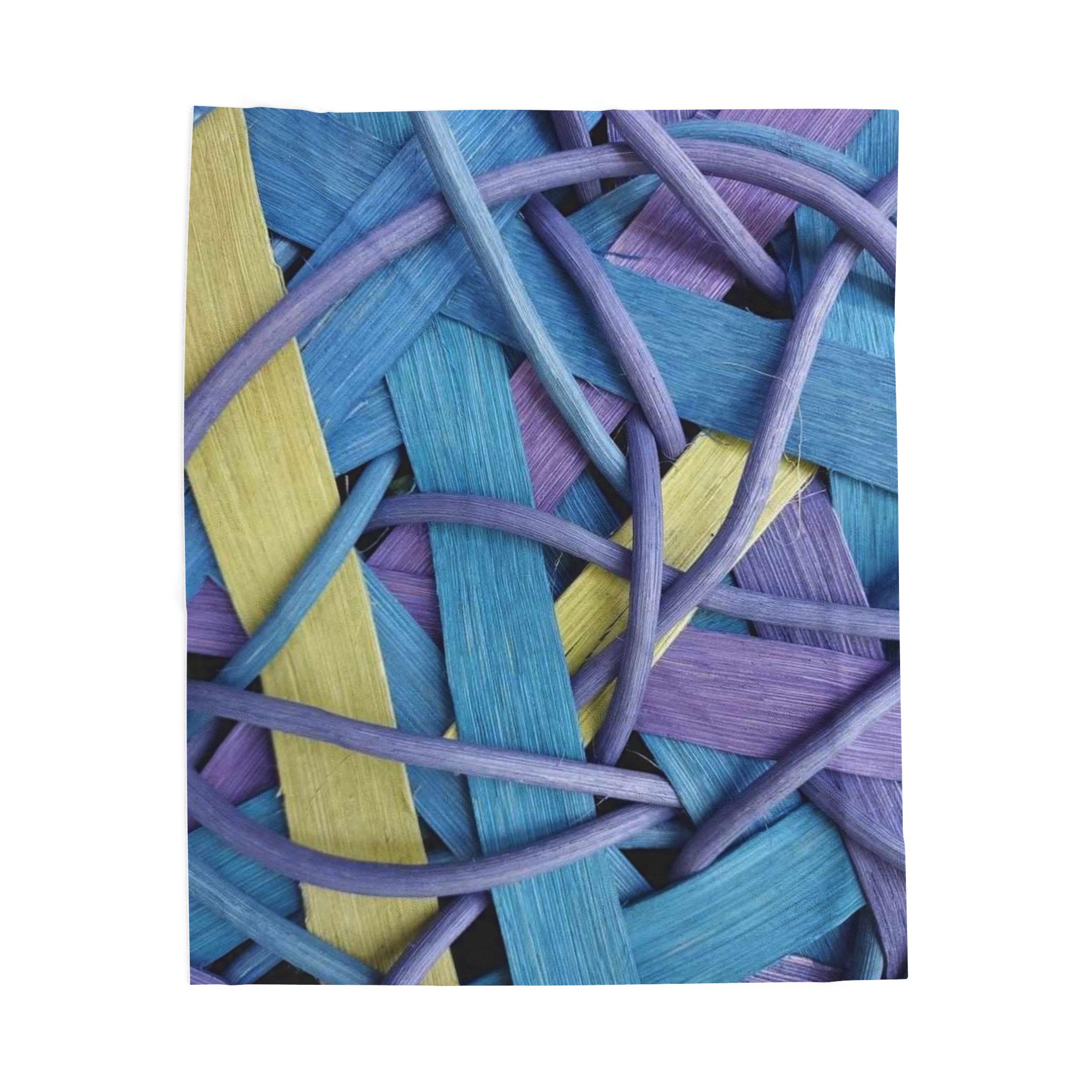 Greg and Carla Filippelli Cranberry Creek Baskets Pastels Velveteen Plush Blanket - Image 2